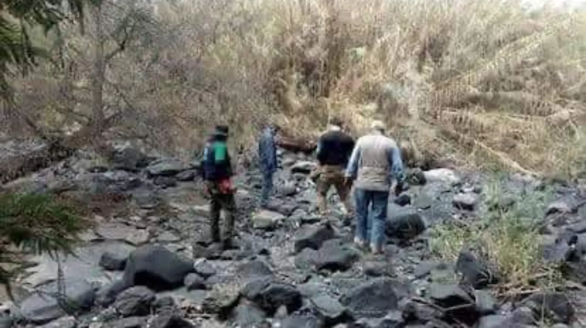 fue en una zona cerril de cañones